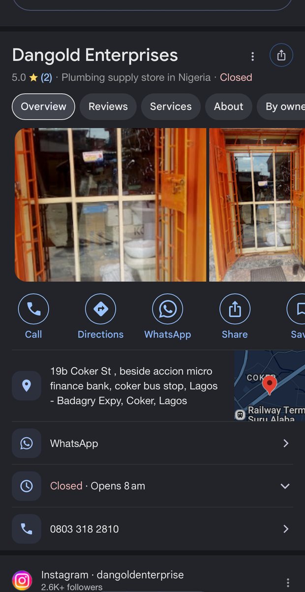 Dangold Enterprises — A plumbing supply store on the map