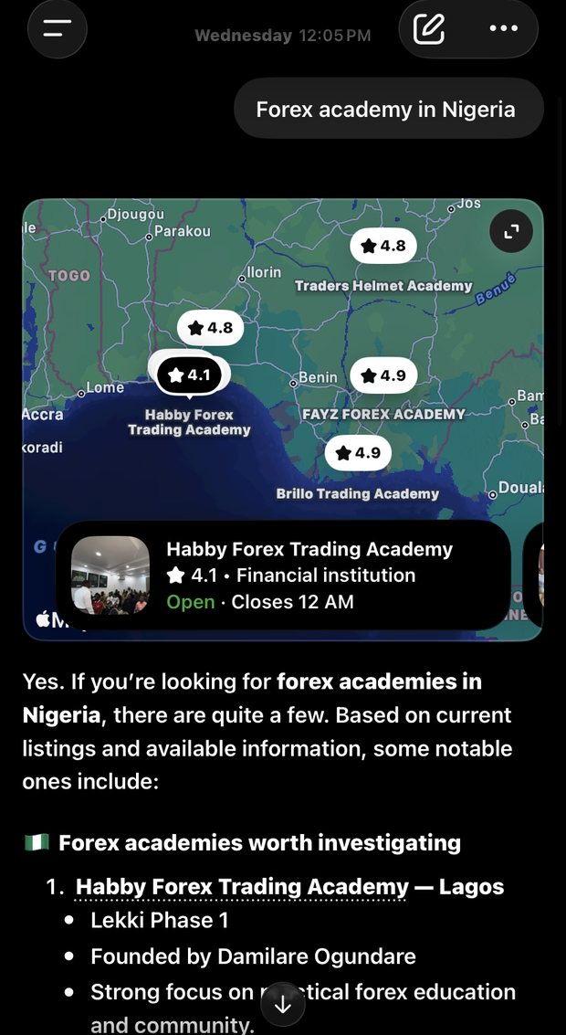 Habby Forex Trading Academy — From eighth on Google to second in the map pack — and first when you ask ChatGPT