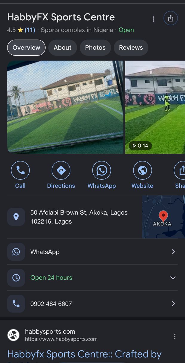 HabbyFX Sports Centre — A sports complex people can actually find